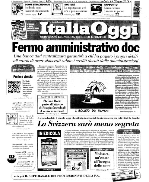 Italia oggi : quotidiano di economia finanza e politica